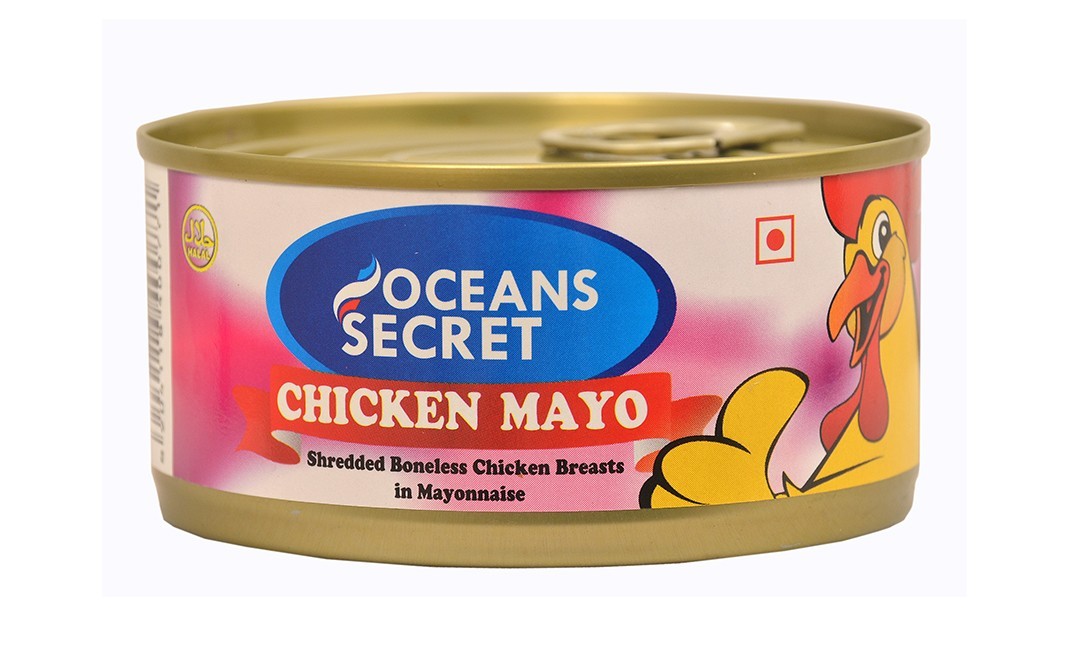 Oceans Secret Chicken Mayo Shredded Boneless Chicken Breasts In Mayonnaise   Tin  180 grams